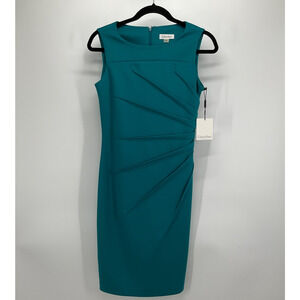 Calvin Klein Black Starburst Sheath Dress Sleeveless Women’s 4